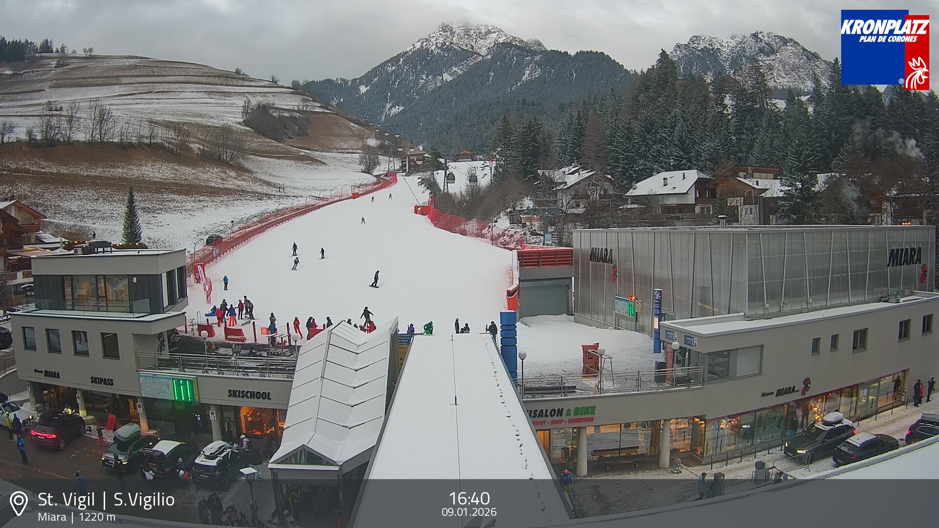 Archived image Webcam Base station Miara, Plan de Corones