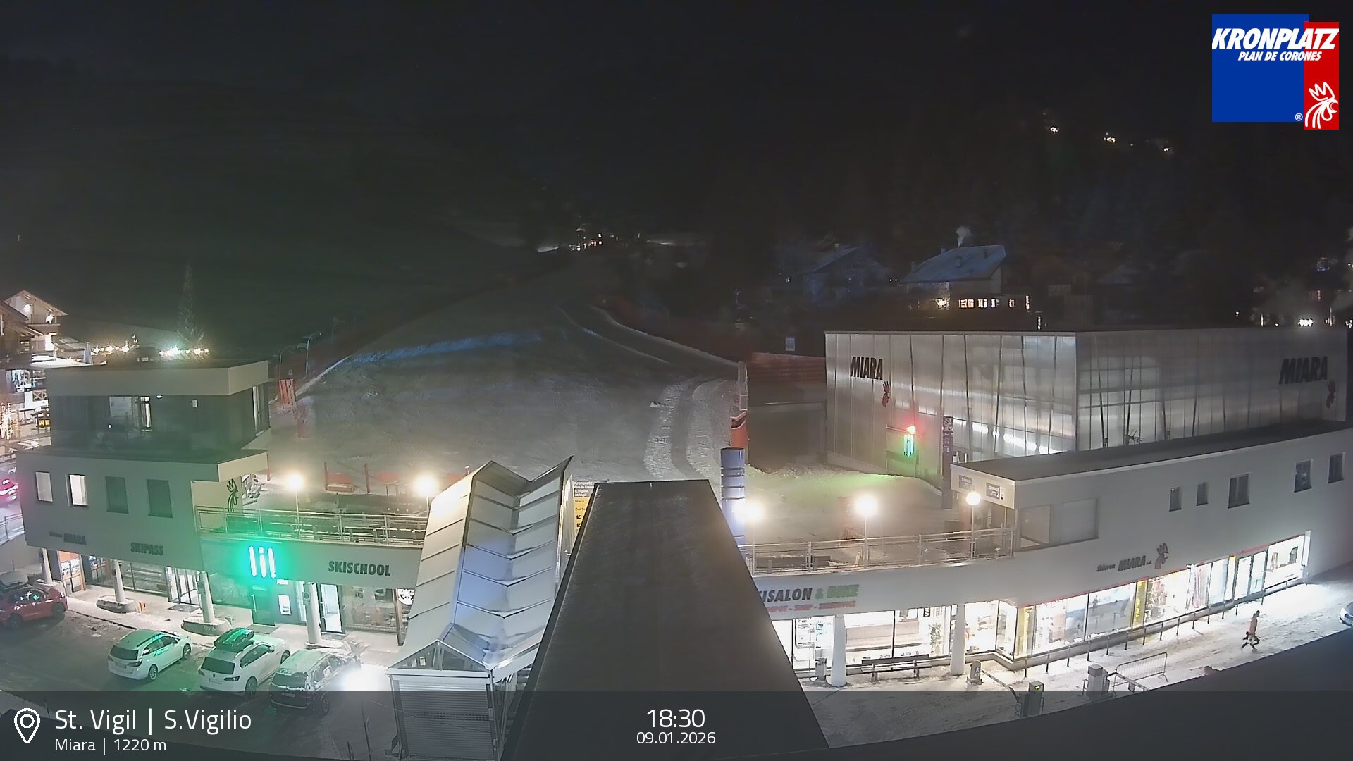 Archived image Webcam Base station Miara, Plan de Corones