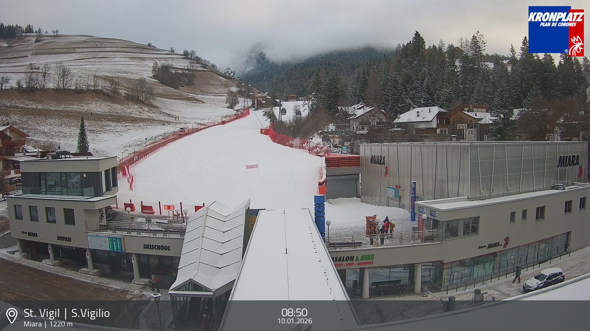 Archiv Foto Webcam Talstation Miara, Kronplatz