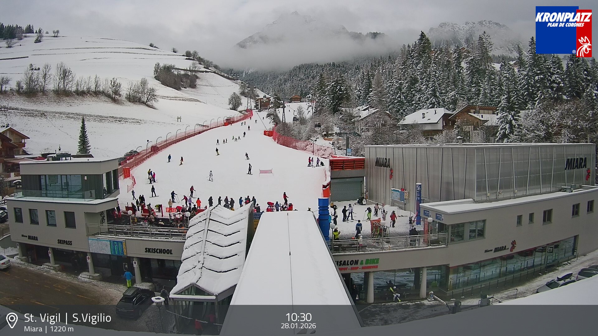Archiv Foto Webcam Talstation Miara, Kronplatz