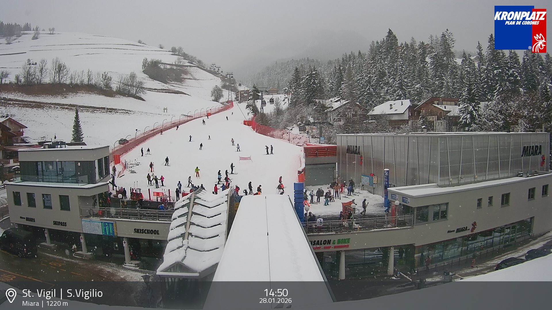 Archiv Foto Webcam Talstation Miara, Kronplatz