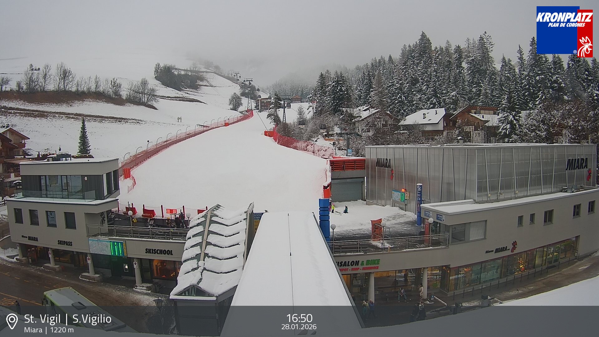 Archiv Foto Webcam Talstation Miara, Kronplatz