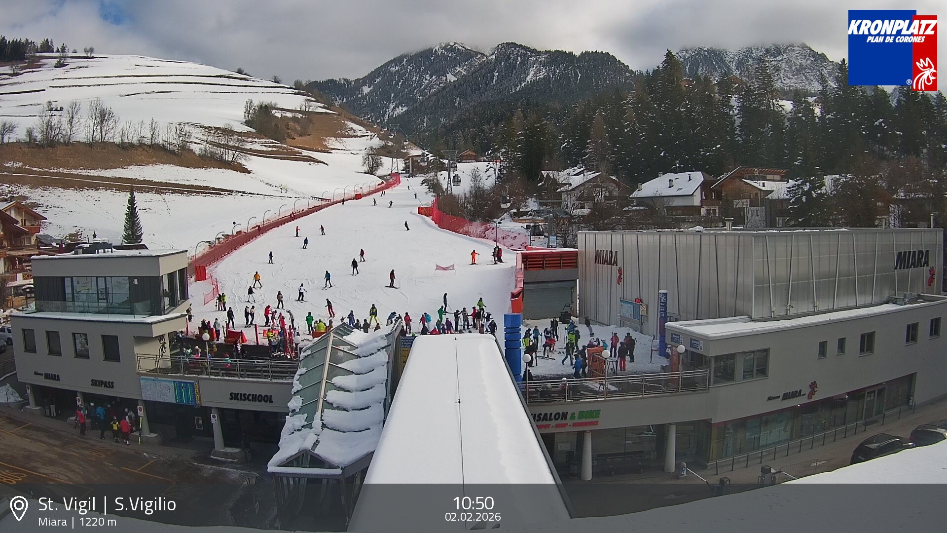 Archiv Foto Webcam Talstation Miara, Kronplatz