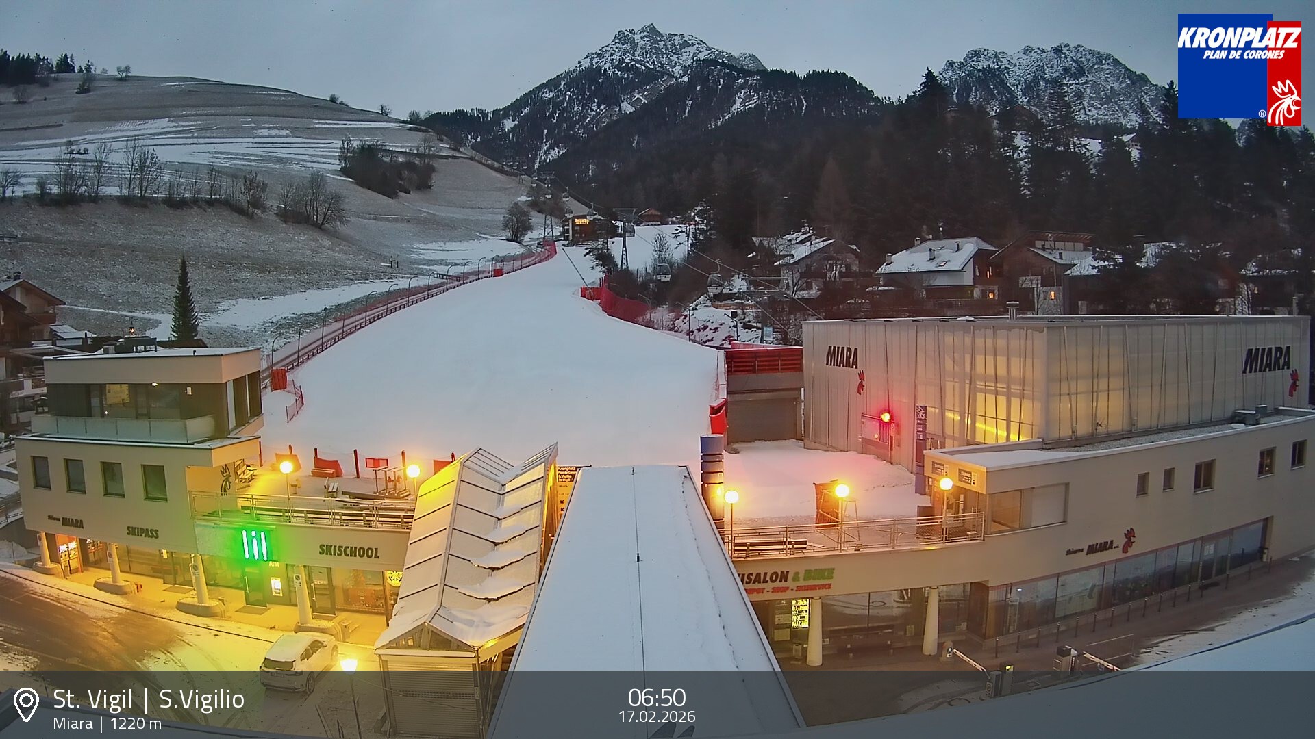 Archiv Foto Webcam Talstation Miara, Kronplatz