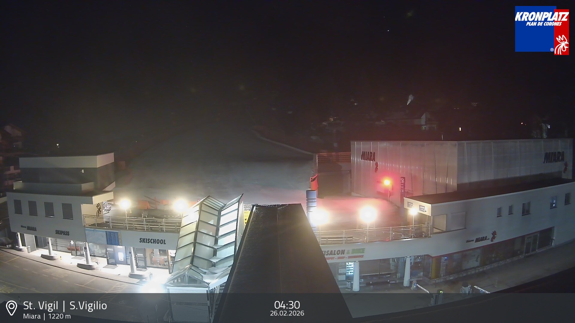 Archived image Webcam Base station Miara, Plan de Corones