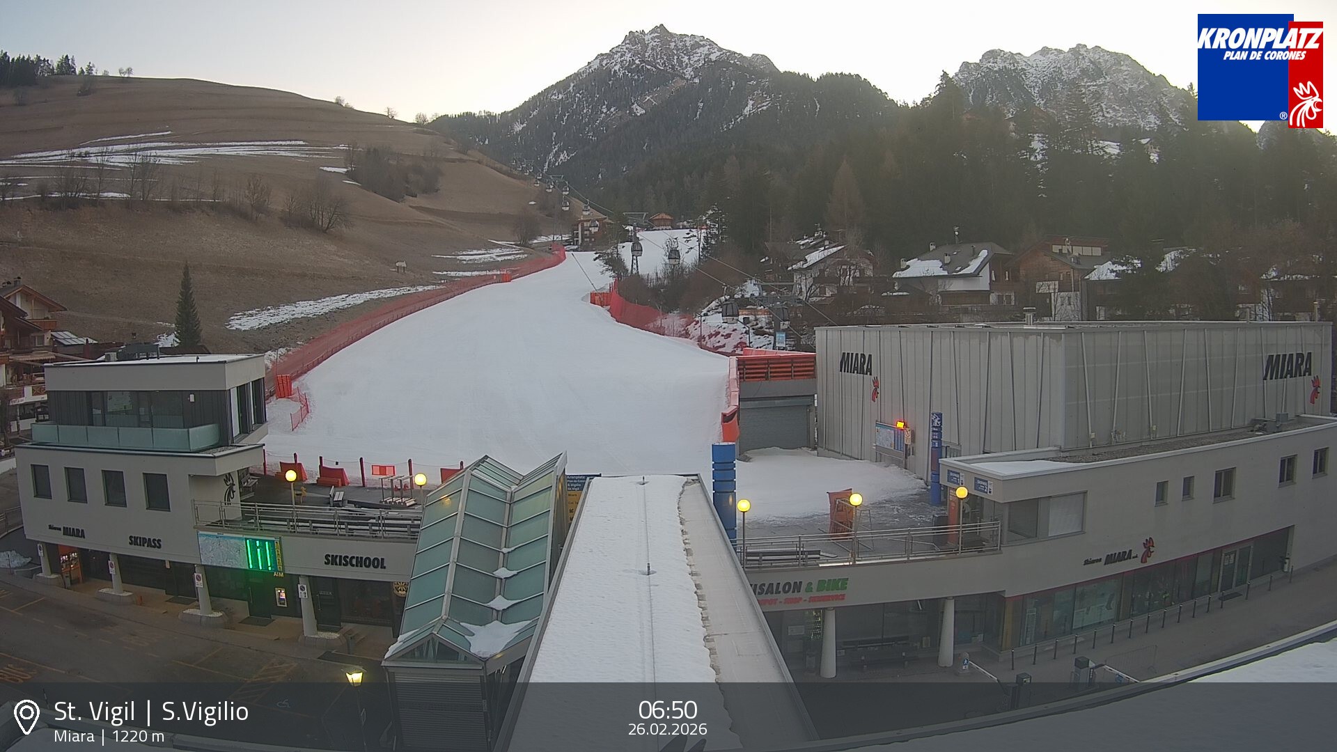 Archived image Webcam Base station Miara, Plan de Corones