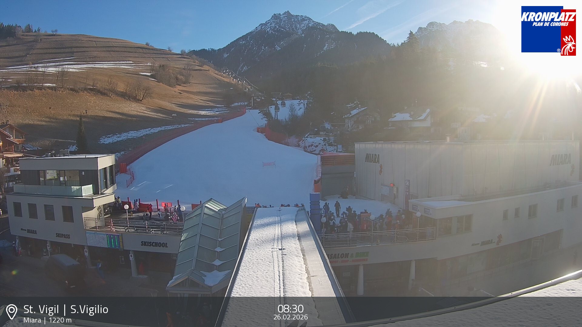 Archived image Webcam Base station Miara, Plan de Corones