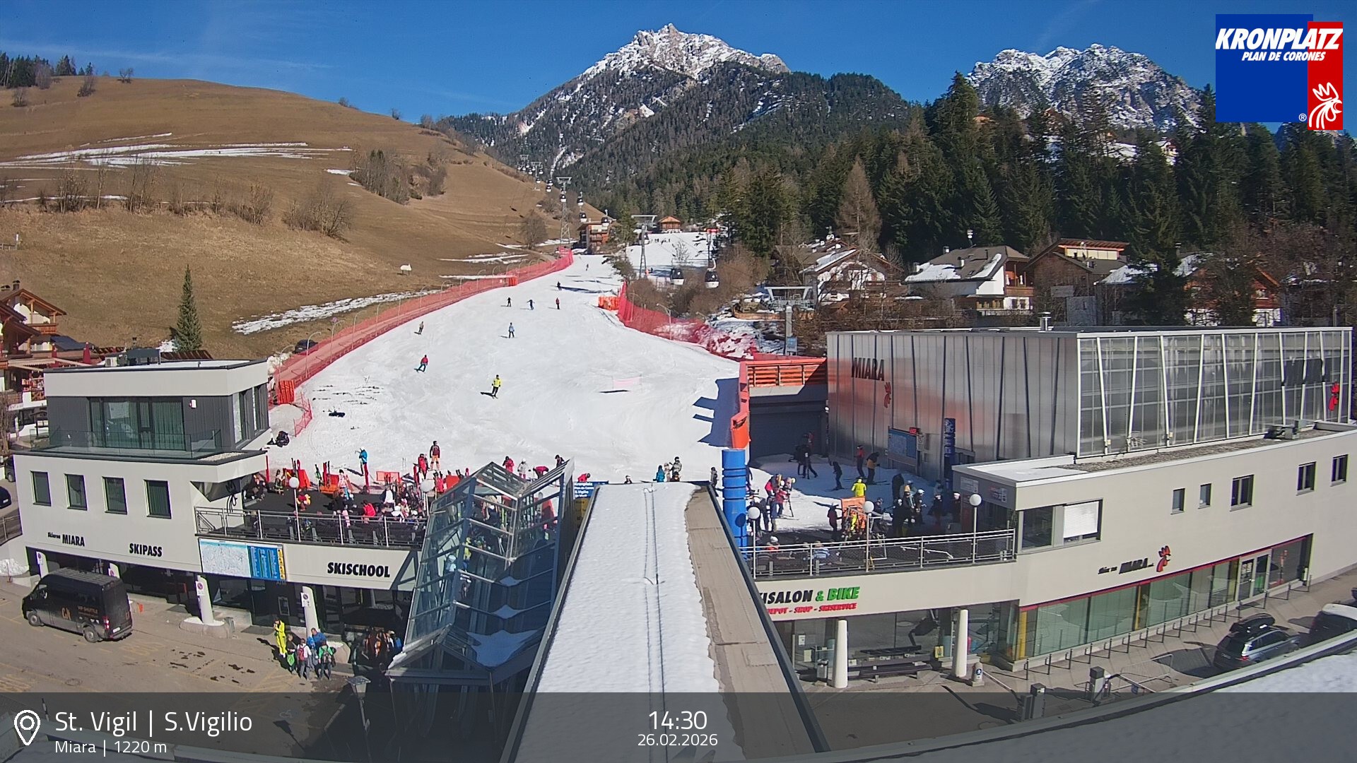 Archived image Webcam Base station Miara, Plan de Corones