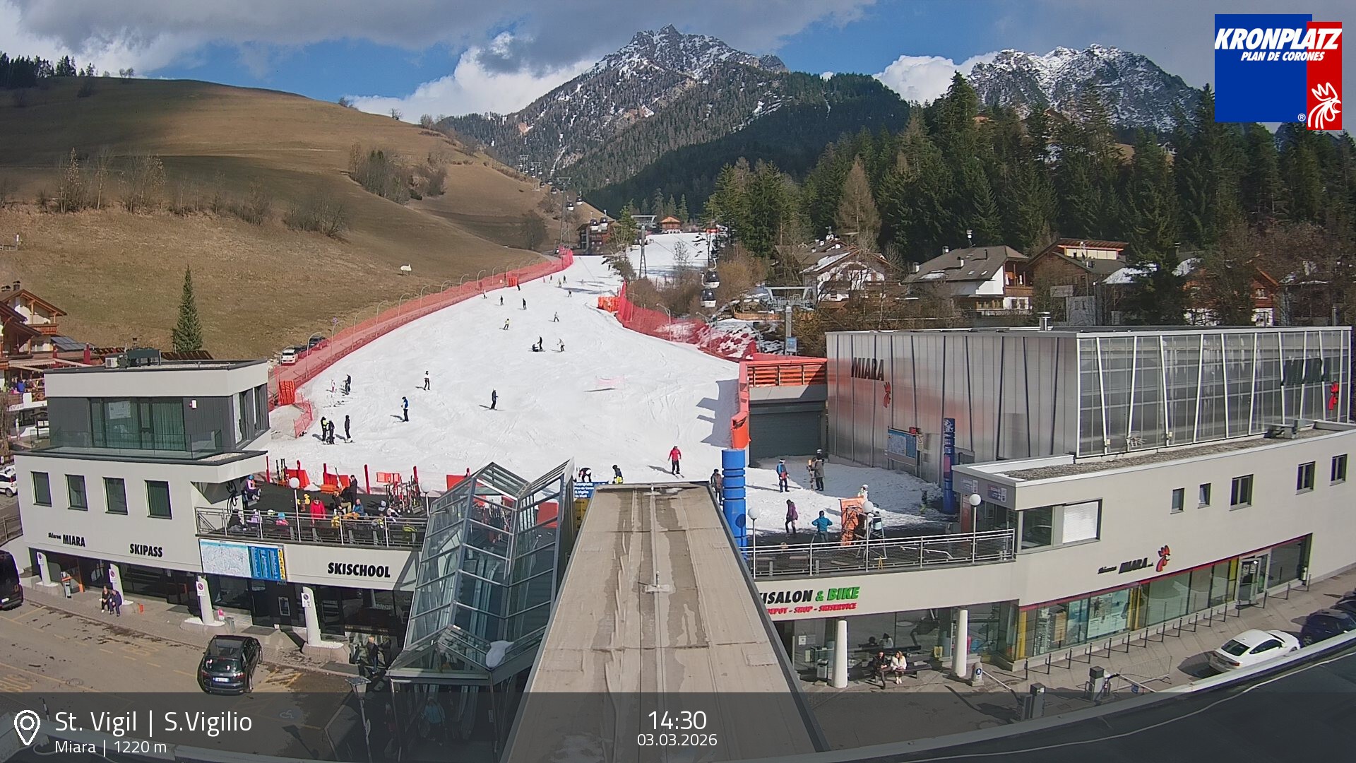 Archiv Foto Webcam Talstation Miara, Kronplatz