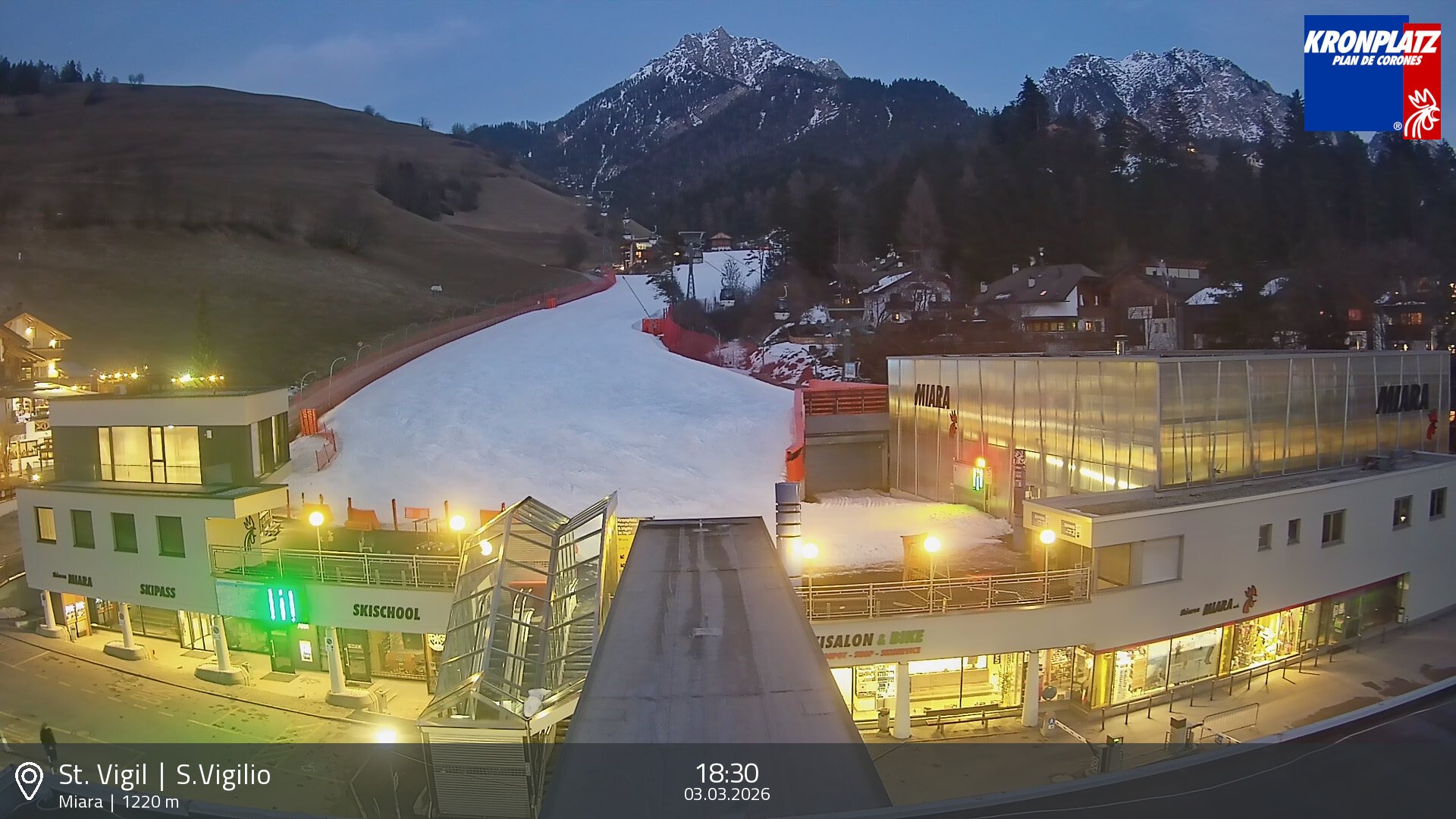Archiv Foto Webcam Talstation Miara, Kronplatz