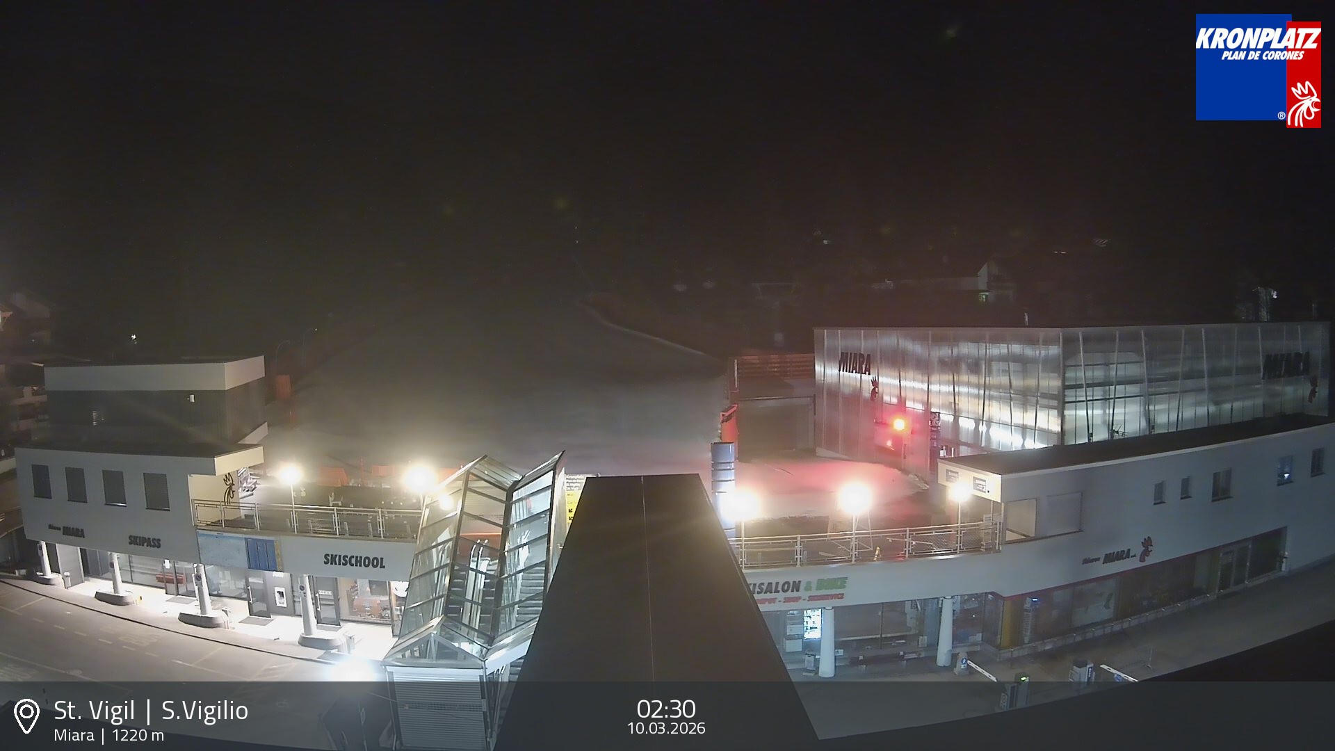 Archived image Webcam Base station Miara, Plan de Corones