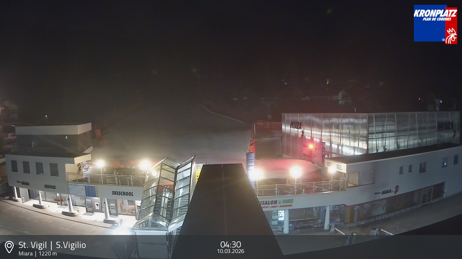 Archived image Webcam Base station Miara, Plan de Corones