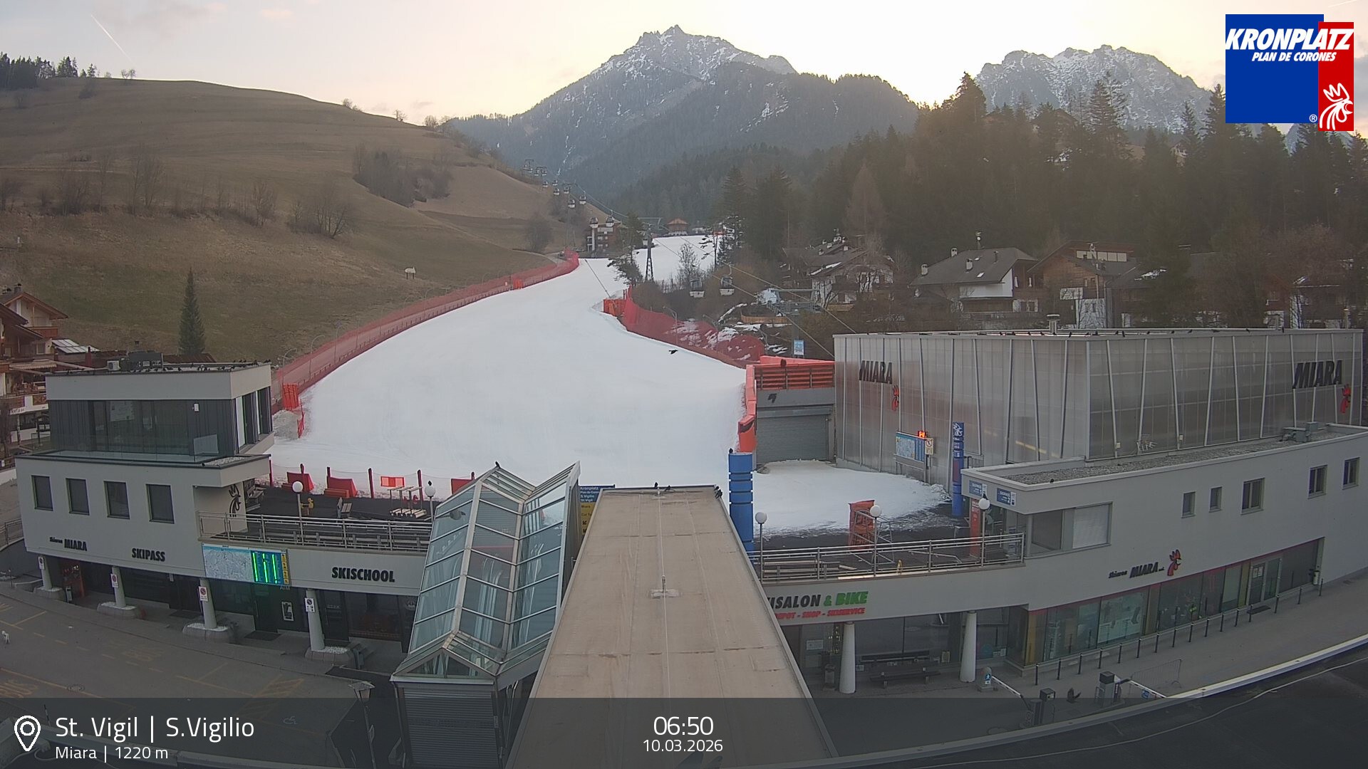 Archiv Foto Webcam Talstation Miara, Kronplatz