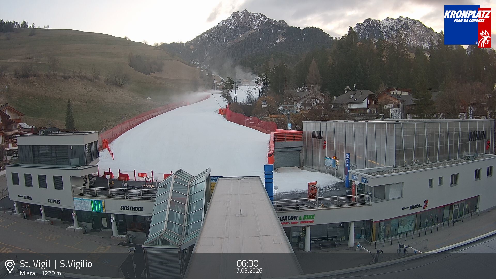 Archiv Foto Webcam Talstation Miara, Kronplatz