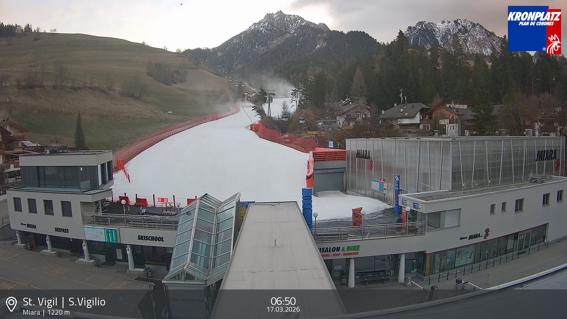 Archiv Foto Webcam Talstation Miara, Kronplatz