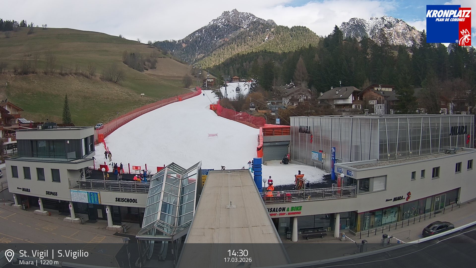 Archiv Foto Webcam Talstation Miara, Kronplatz