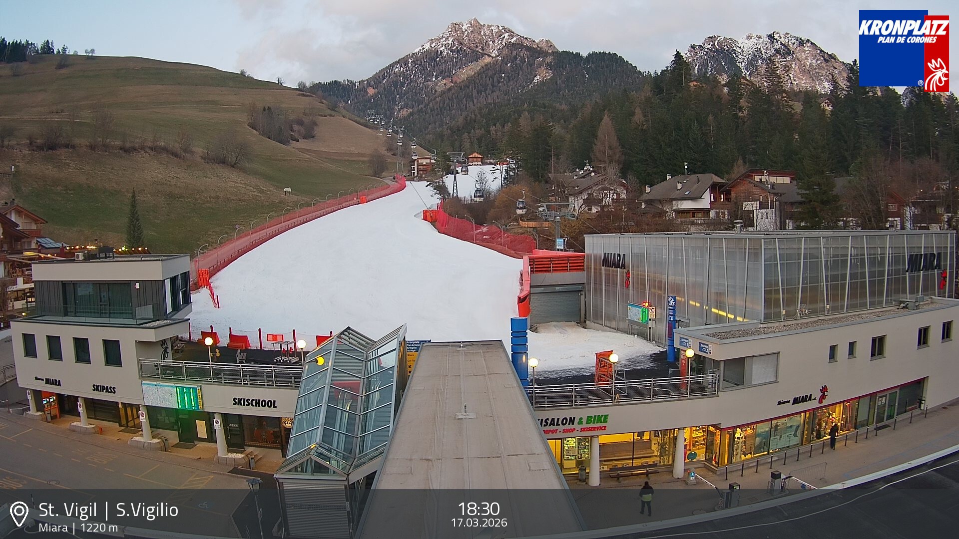 Archiv Foto Webcam Talstation Miara, Kronplatz