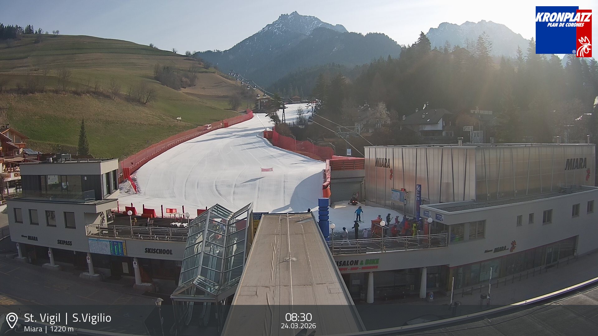 Archived image Webcam Base station Miara, Plan de Corones