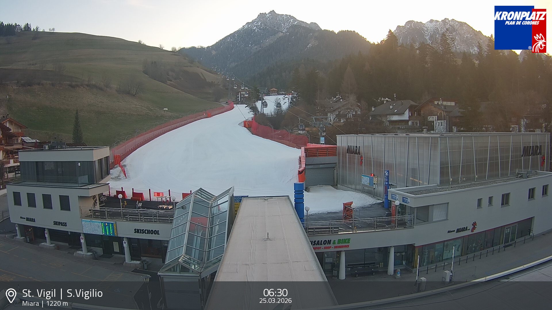 Archiv Foto Webcam Talstation Miara, Kronplatz