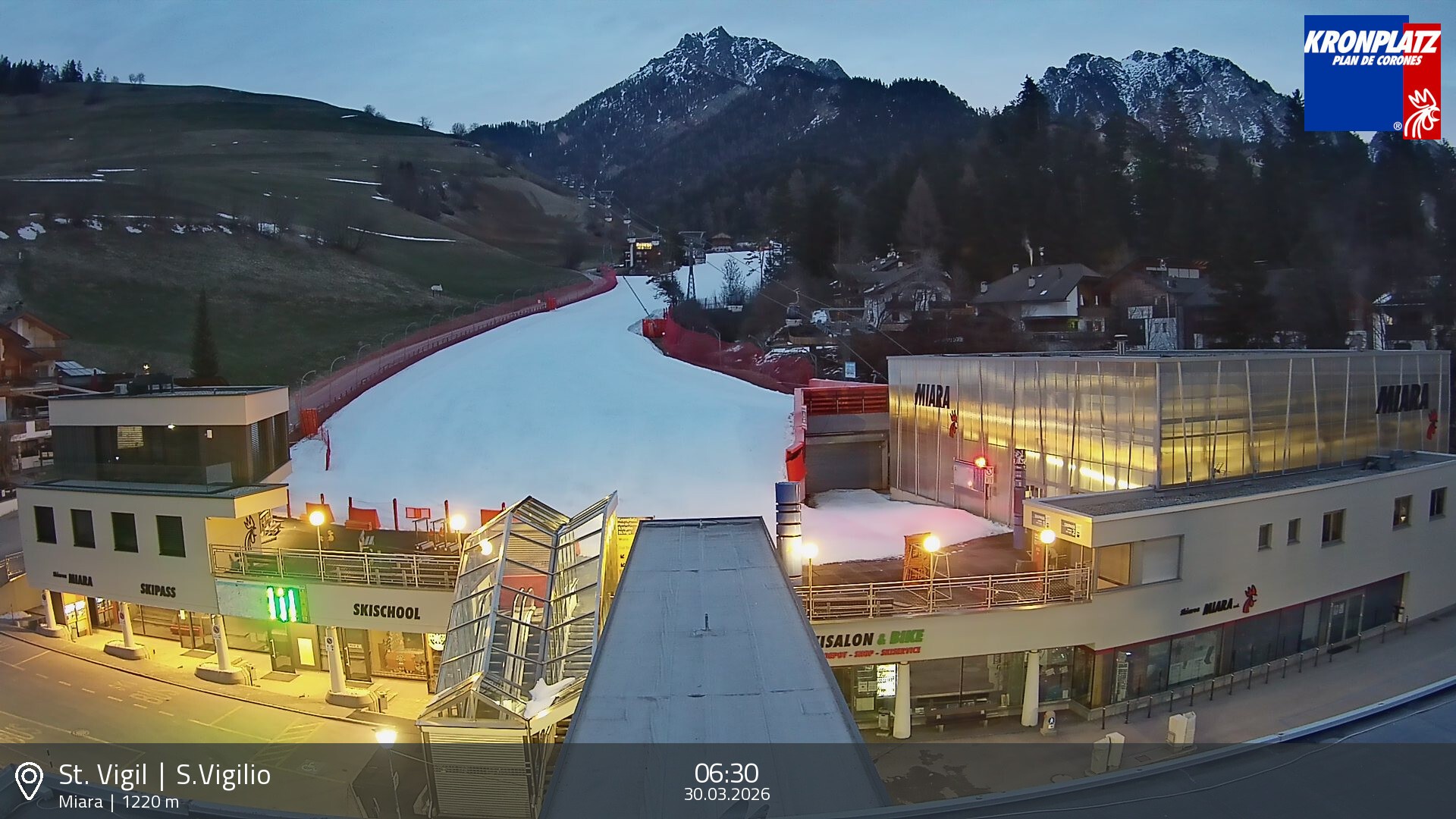 Archiv Foto Webcam Talstation Miara, Kronplatz