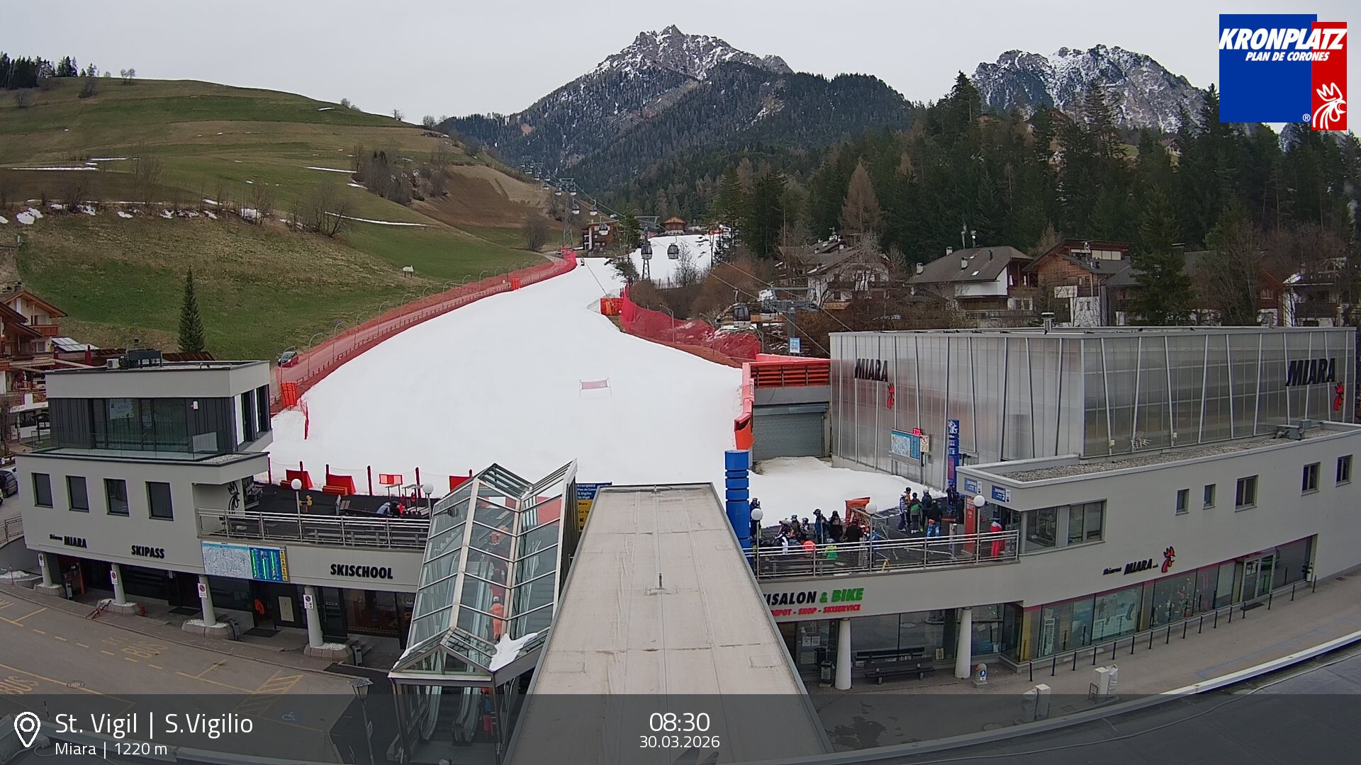 Archiv Foto Webcam Talstation Miara, Kronplatz