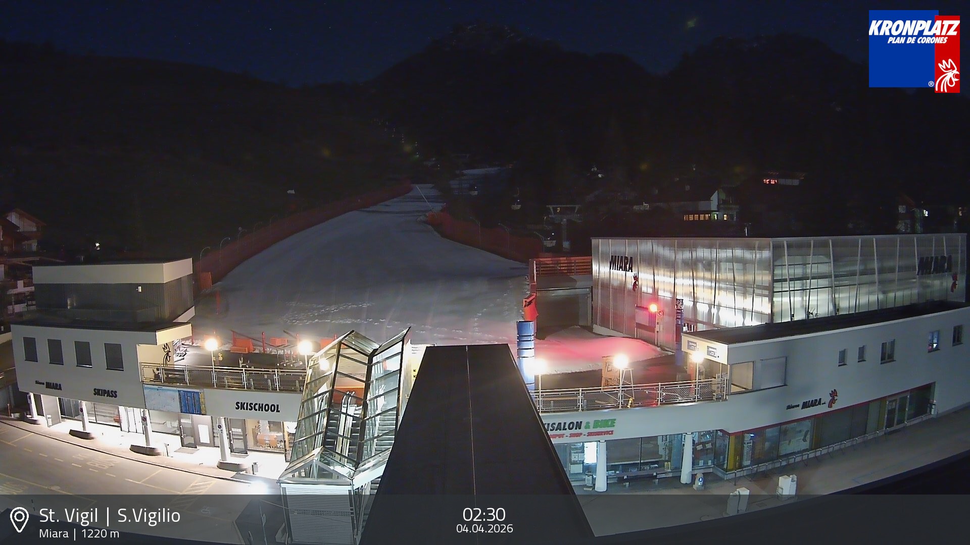 Archived image Webcam Base station Miara, Plan de Corones