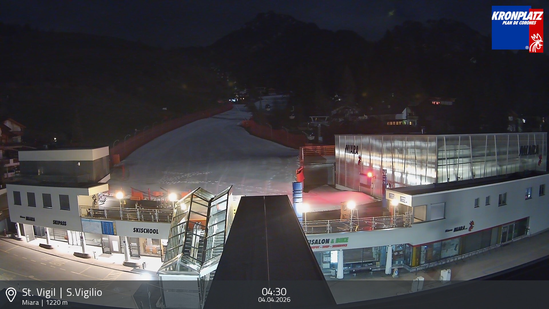 Archived image Webcam Base station Miara, Plan de Corones