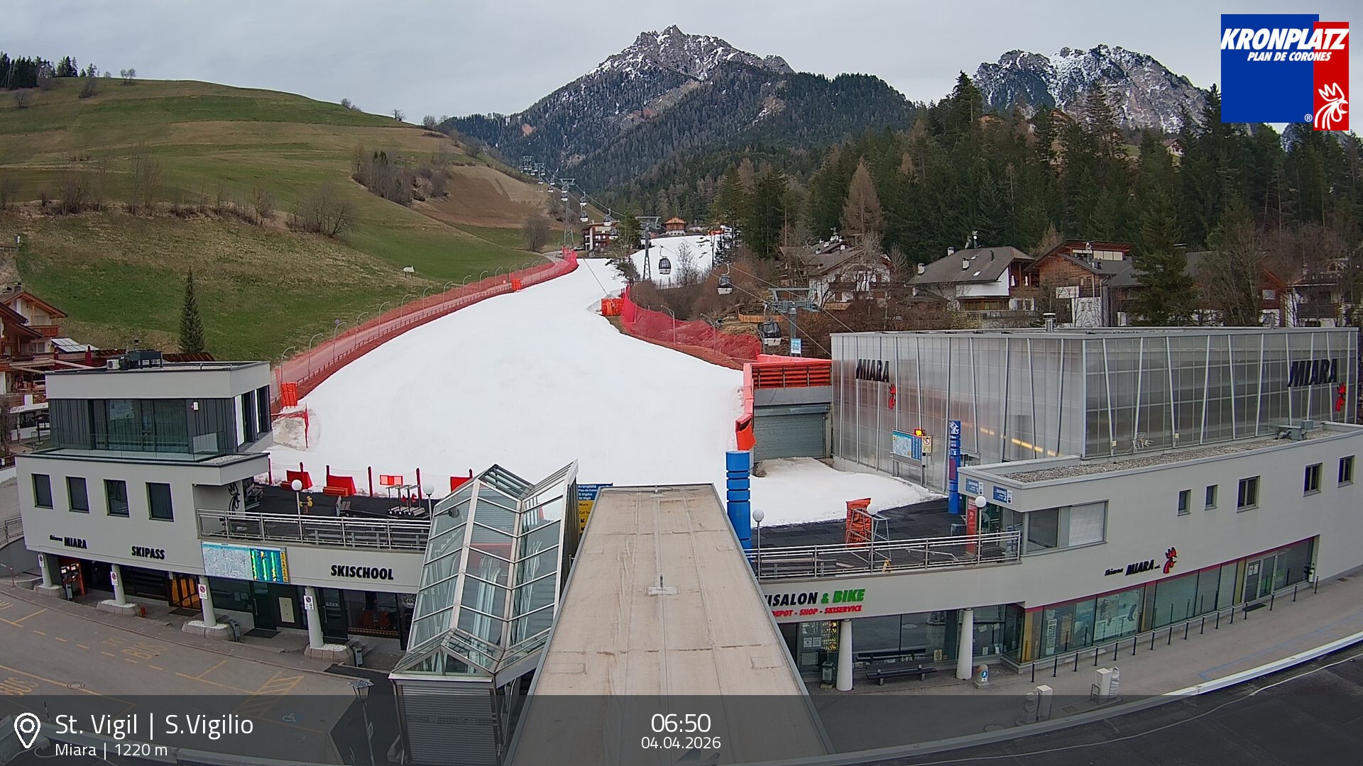 Archived image Webcam Base station Miara, Plan de Corones