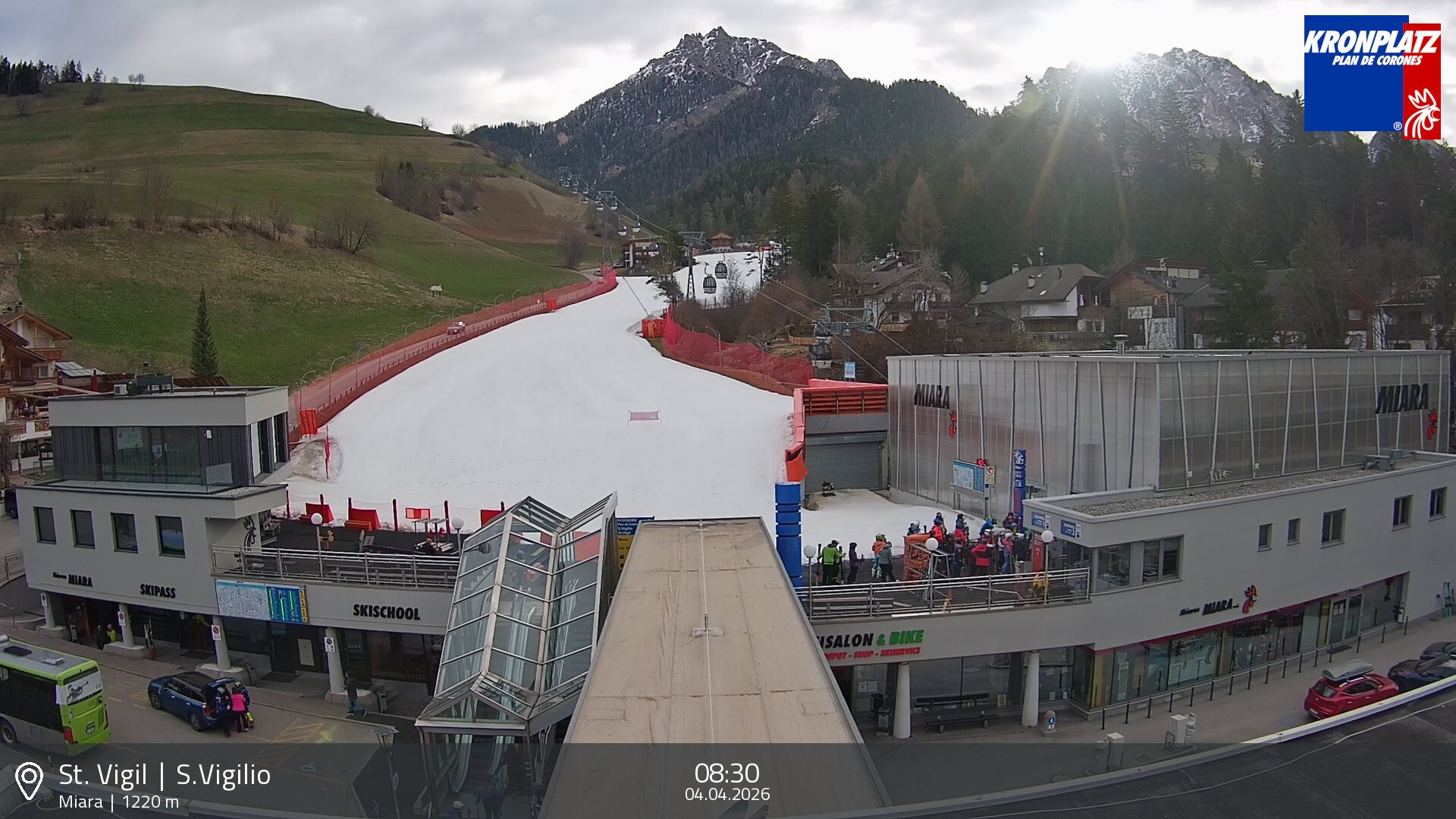 Archived image Webcam Base station Miara, Plan de Corones