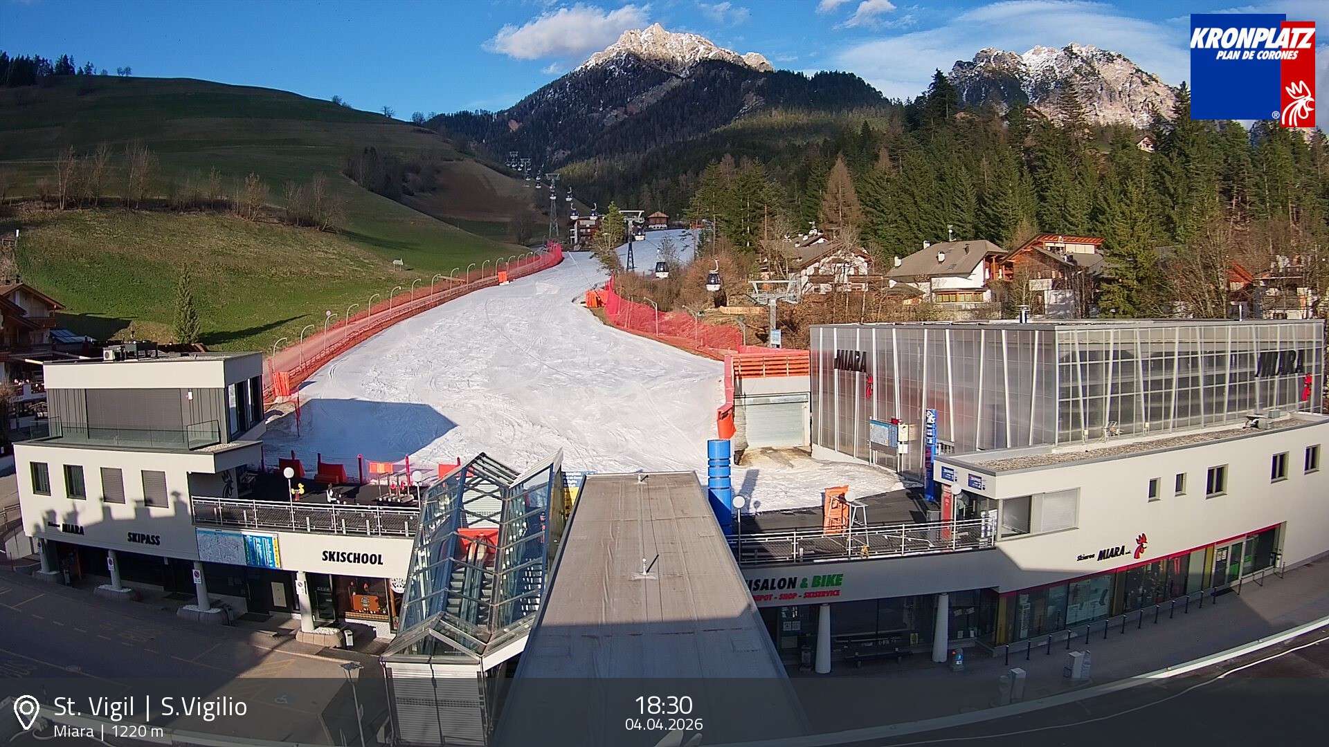 Archiv Foto Webcam Talstation Miara, Kronplatz