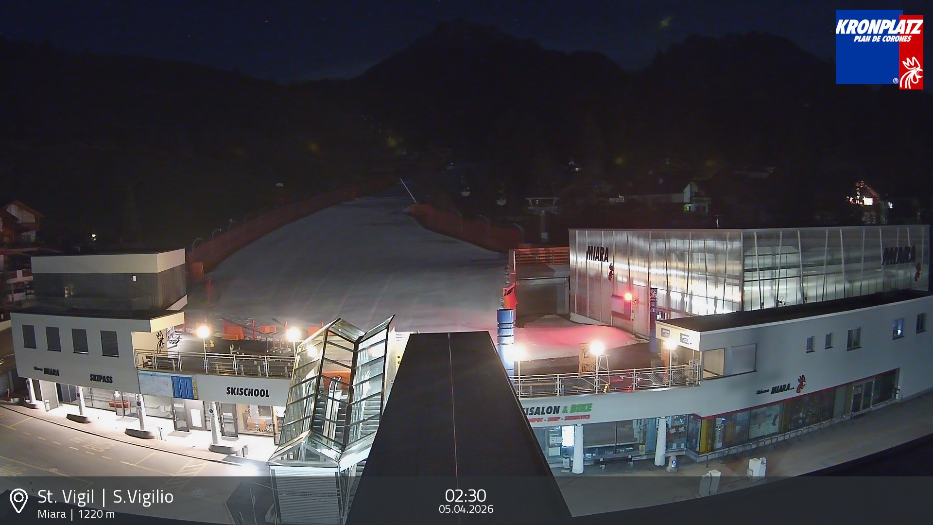 Archived image Webcam Base station Miara, Plan de Corones