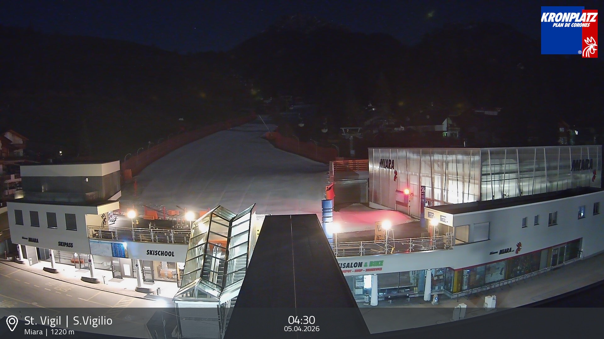 Archived image Webcam Base station Miara, Plan de Corones