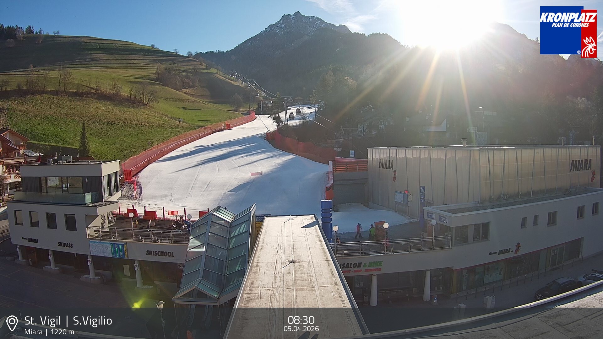 Archived image Webcam Base station Miara, Plan de Corones