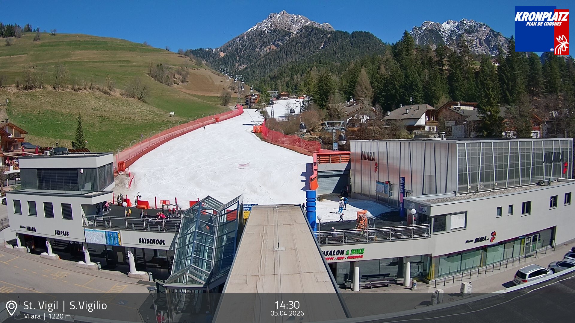 Archived image Webcam Base station Miara, Plan de Corones