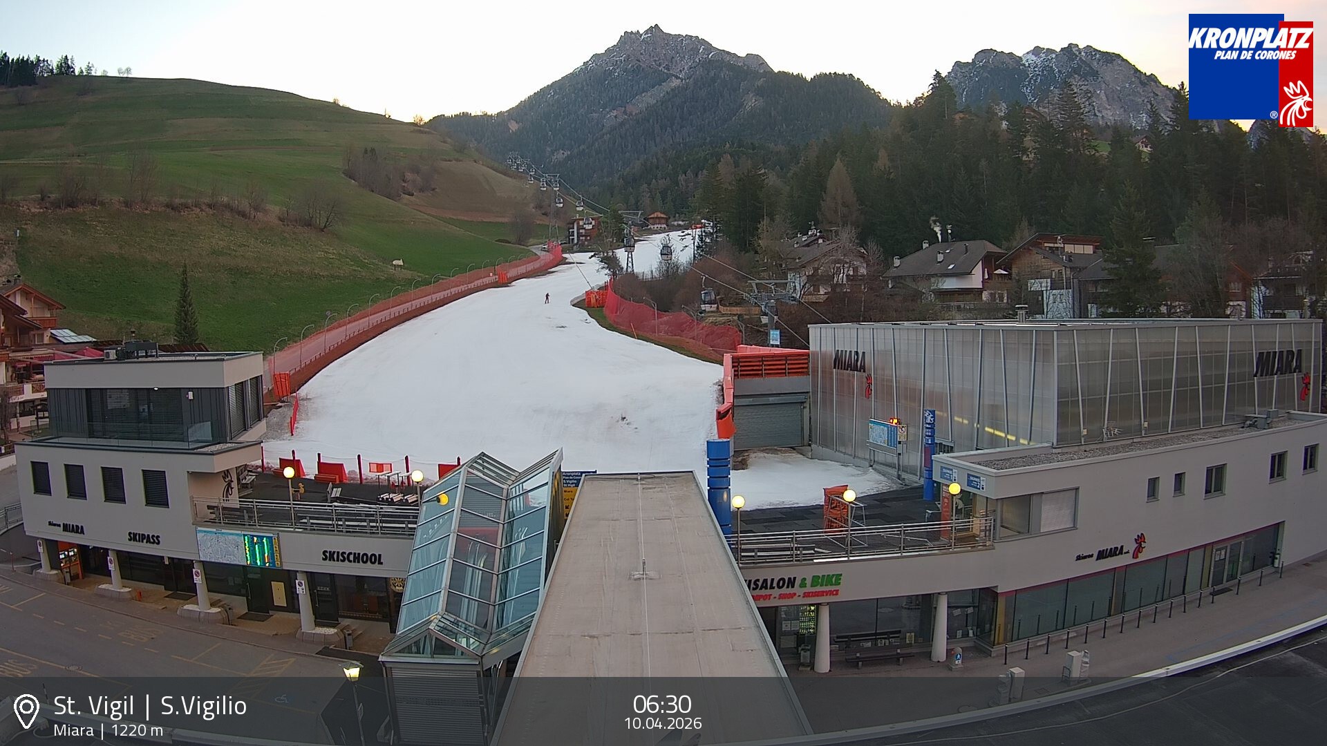 Archiv Foto Webcam Talstation Miara, Kronplatz