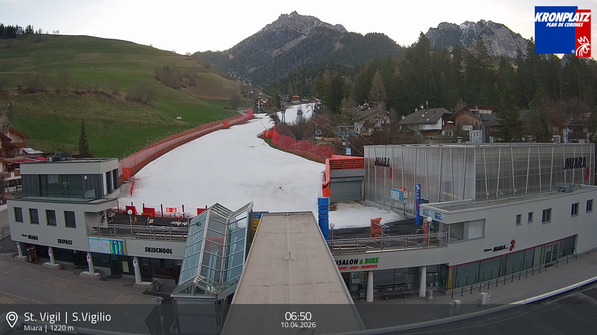 Archiv Foto Webcam Talstation Miara, Kronplatz