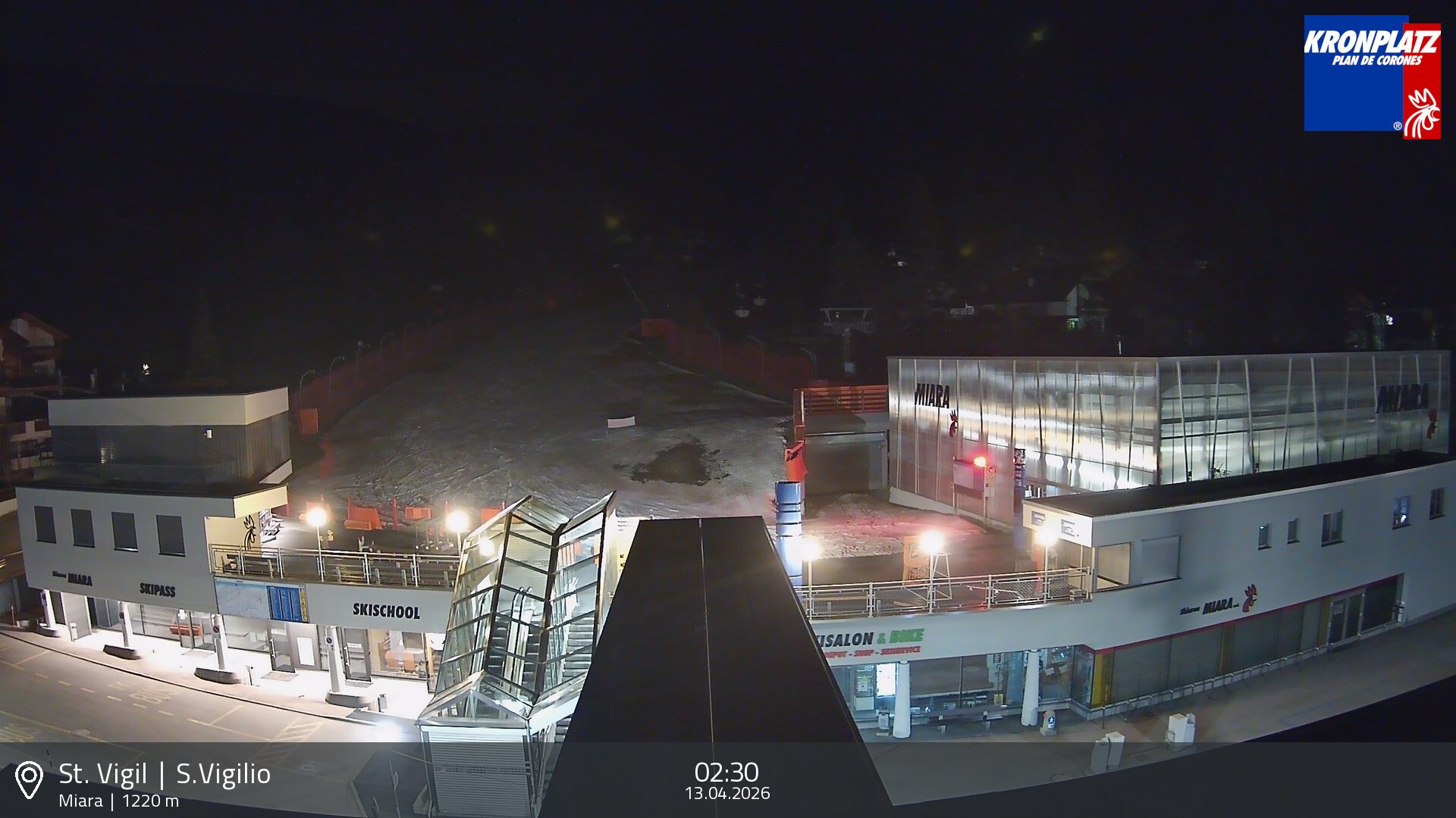 Archived image Webcam Base station Miara, Plan de Corones