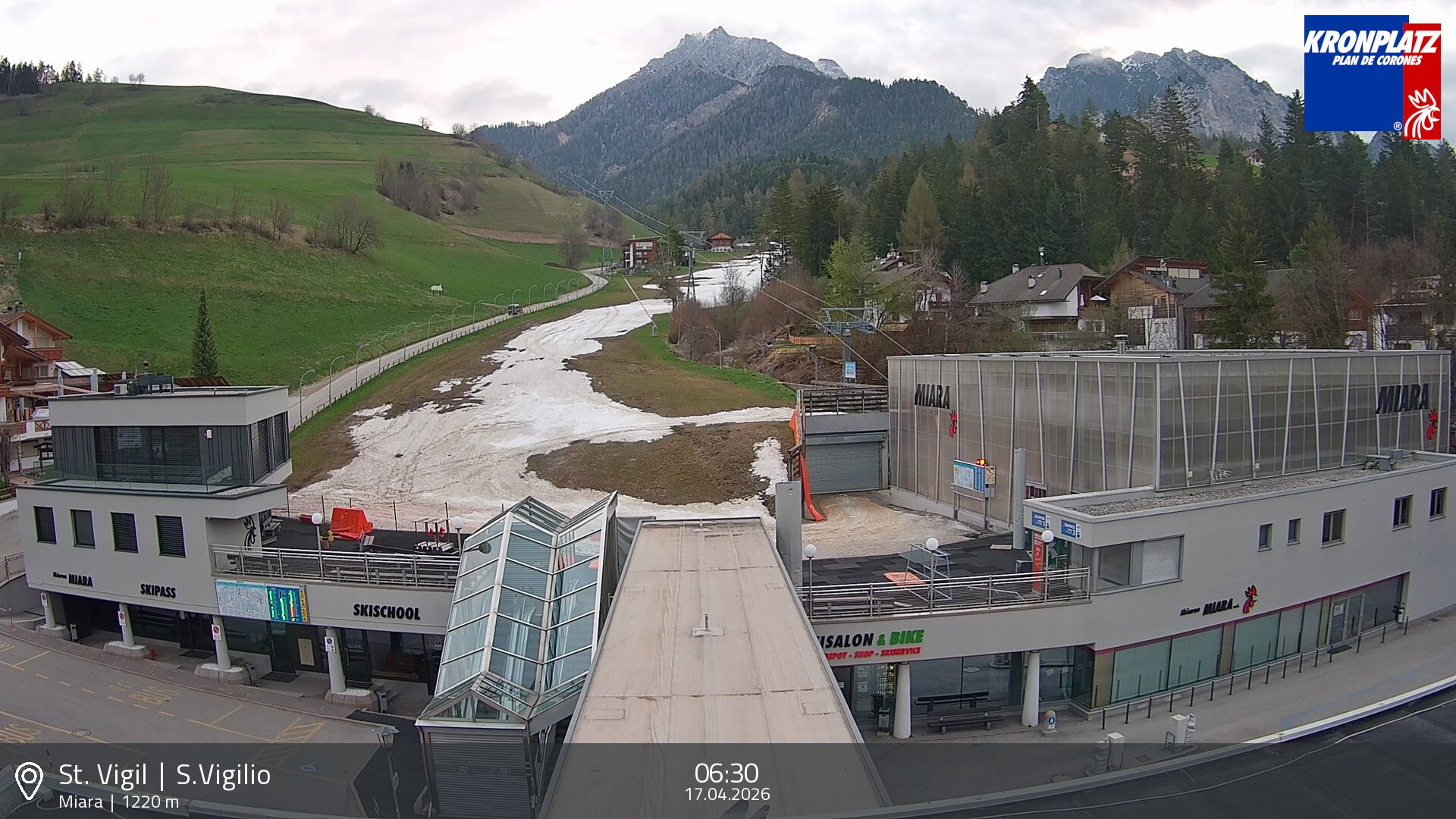 Archiv Foto Webcam Talstation Miara, Kronplatz