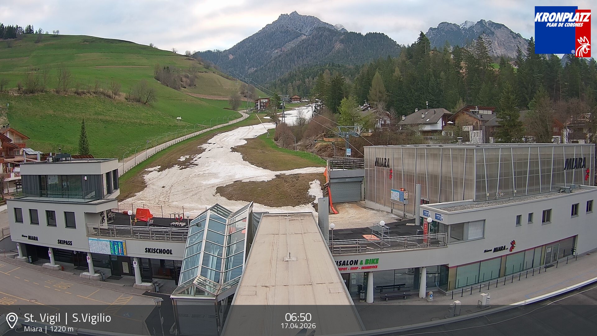 Archiv Foto Webcam Talstation Miara, Kronplatz