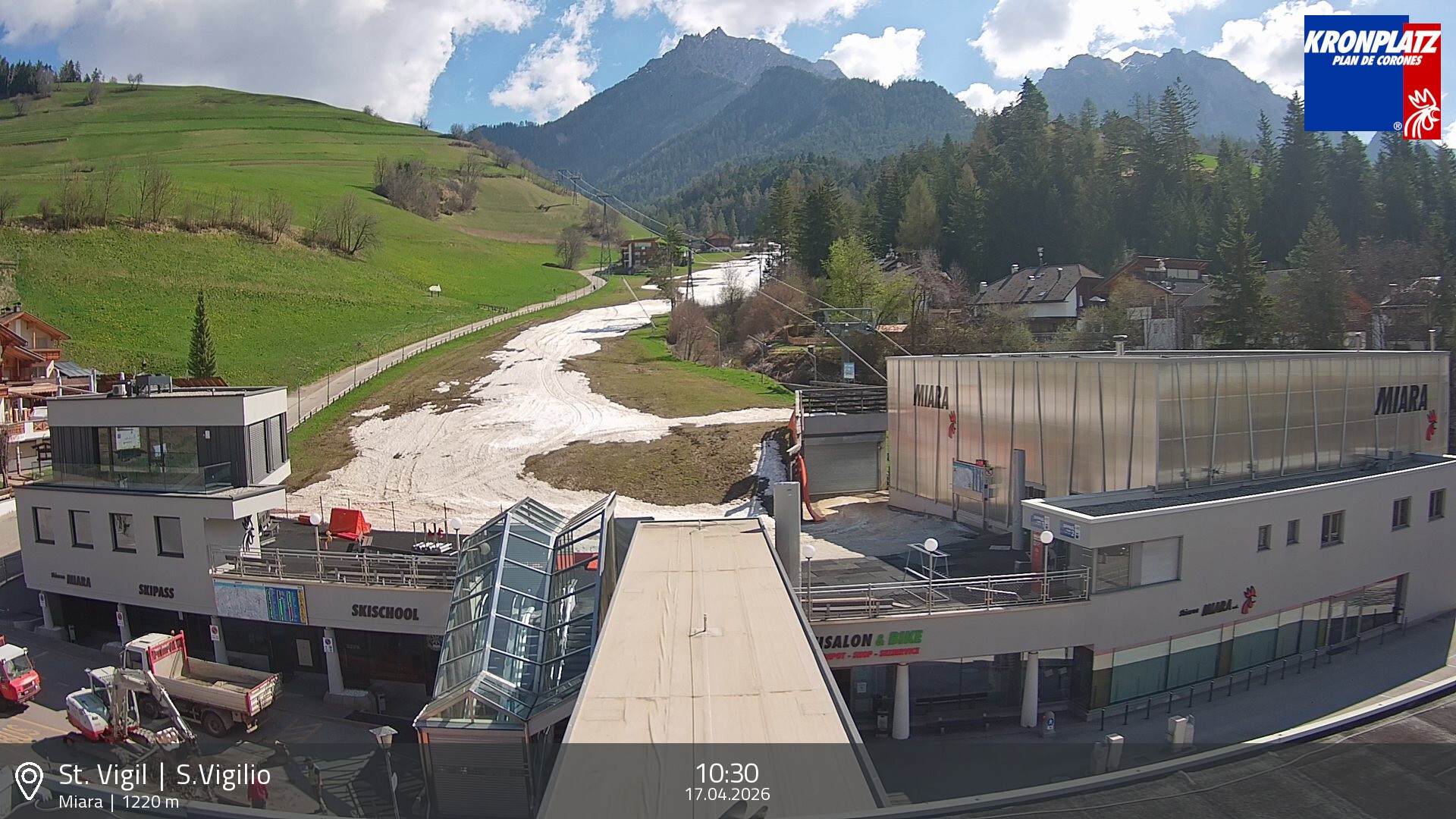 Archiv Foto Webcam Talstation Miara, Kronplatz