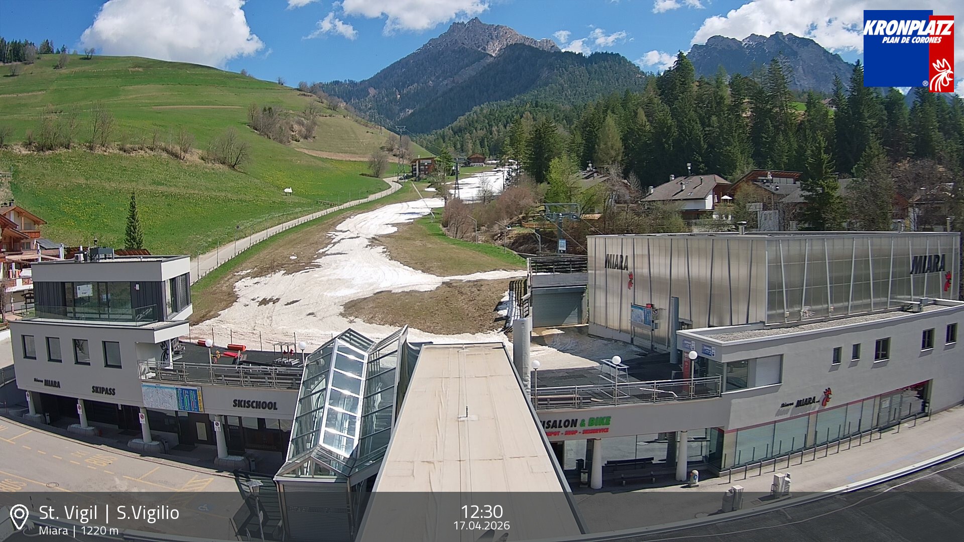 Archiv Foto Webcam Talstation Miara, Kronplatz