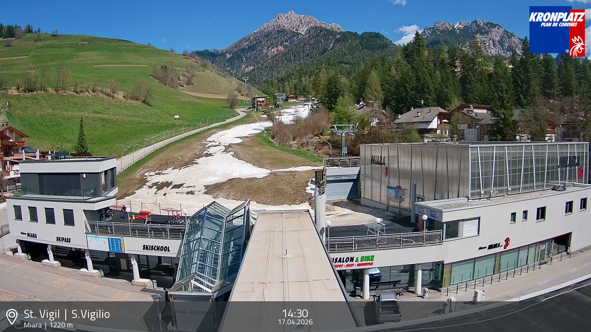Archiv Foto Webcam Talstation Miara, Kronplatz