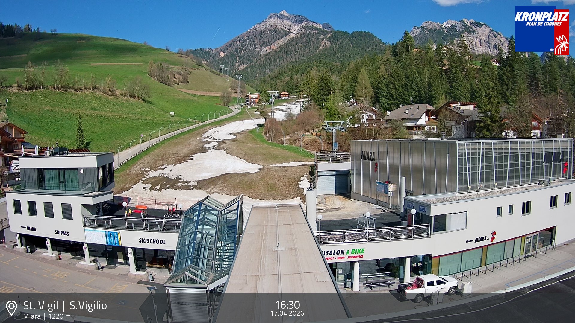 Archiv Foto Webcam Talstation Miara, Kronplatz
