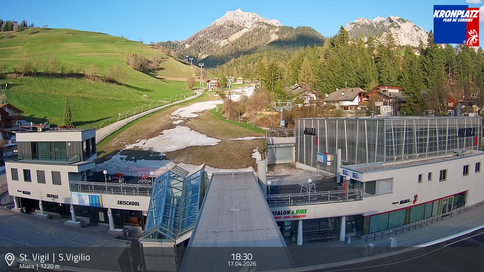 Archiv Foto Webcam Talstation Miara, Kronplatz