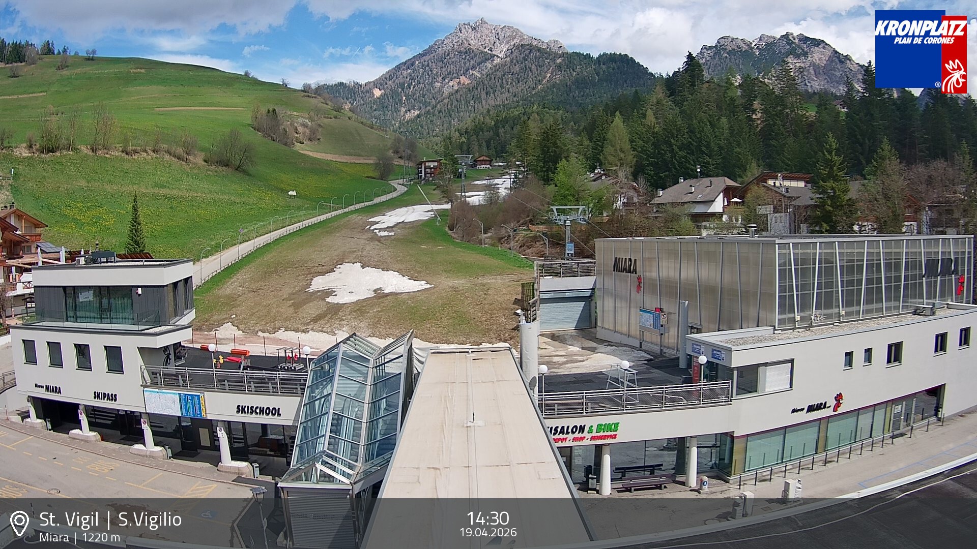 Archiv Foto Webcam Talstation Miara, Kronplatz