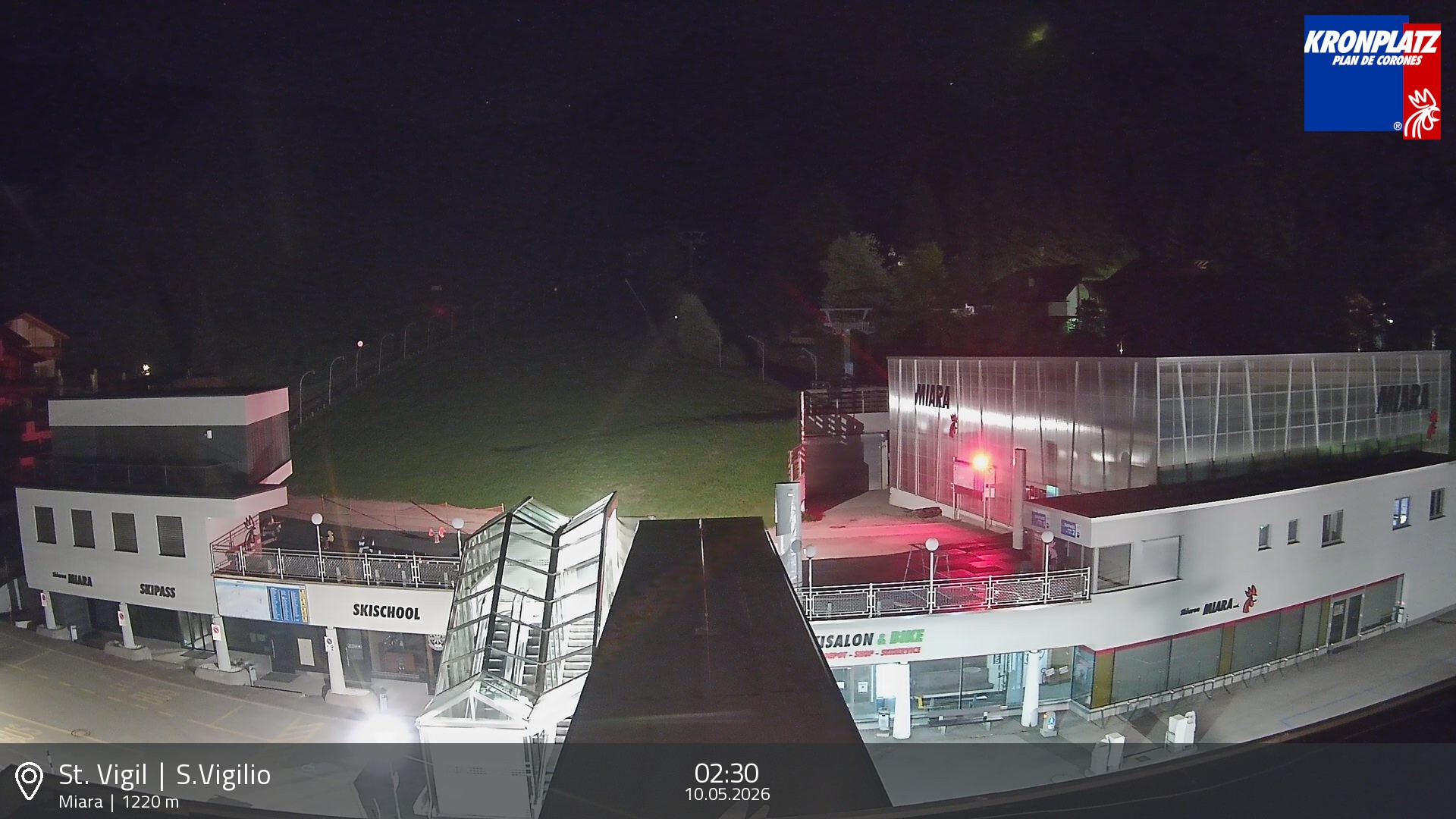 Archived image Webcam Base station Miara, Plan de Corones