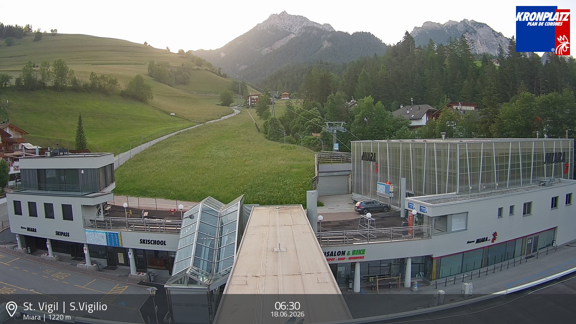 Archiv Foto Webcam Talstation Miara, Kronplatz