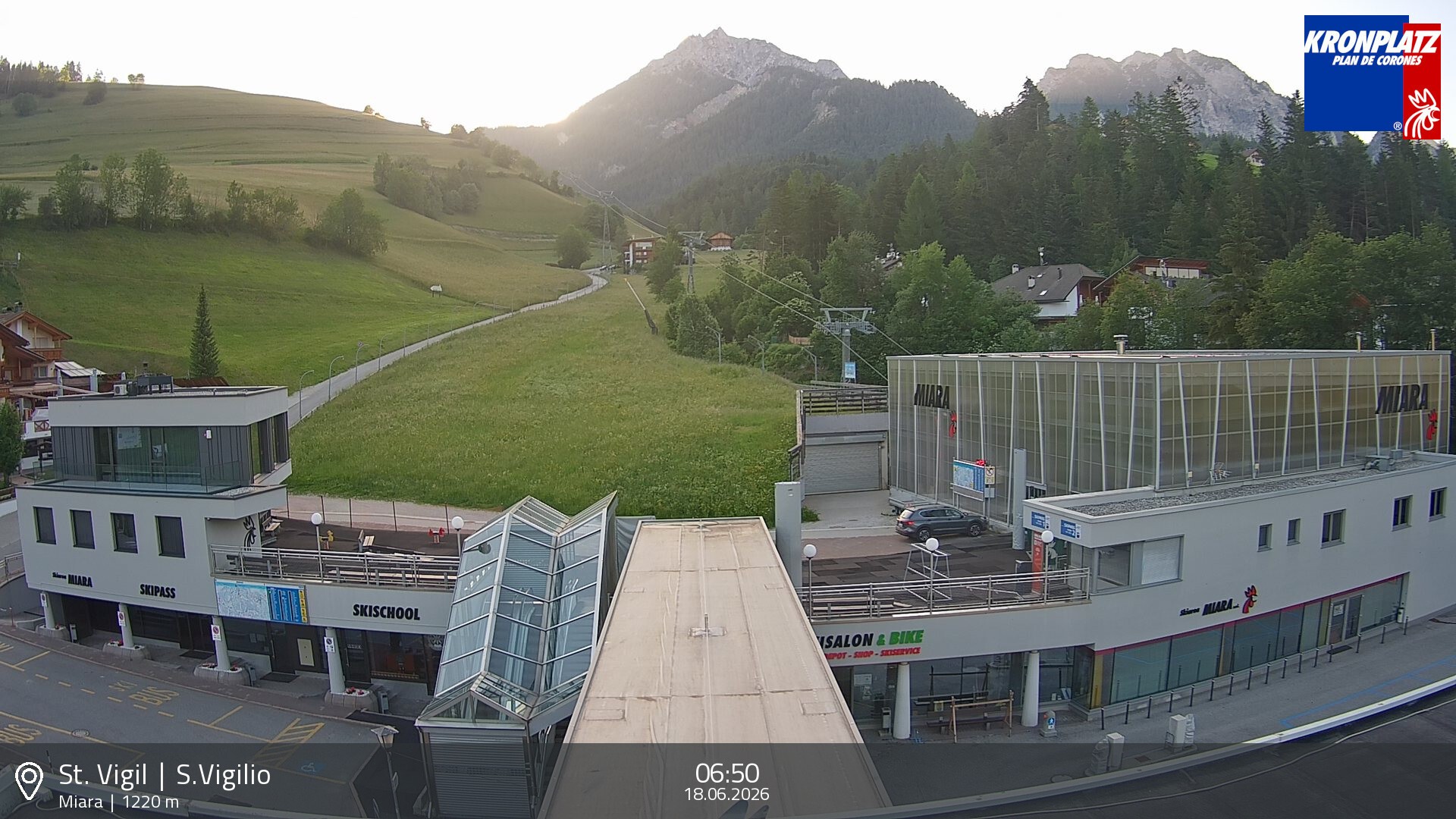 Archiv Foto Webcam Talstation Miara, Kronplatz