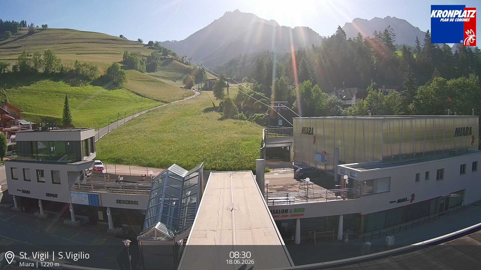 Archiv Foto Webcam Talstation Miara, Kronplatz