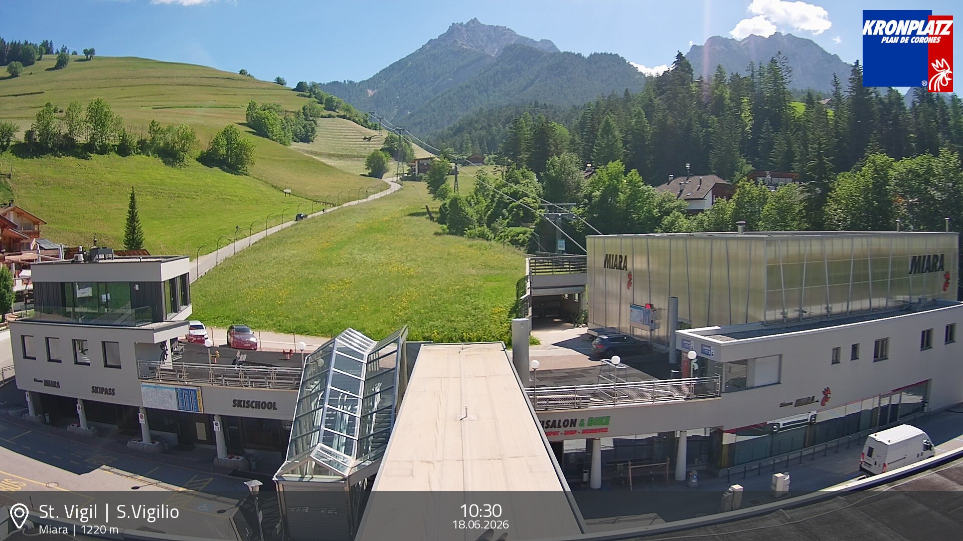 Archiv Foto Webcam Talstation Miara, Kronplatz